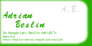 adrian beslin business card